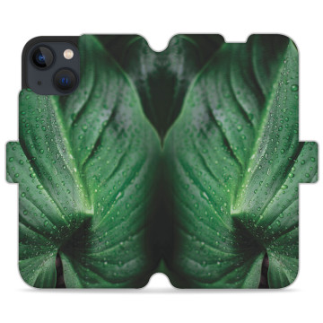 Phone case - casey Wallet Design - Natural - A drop of dew