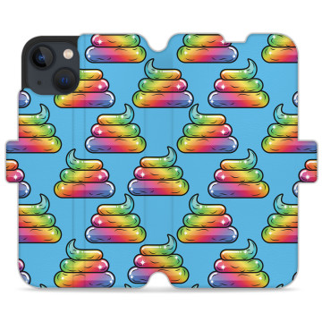 Phone case - casey Wallet Design - Unicorn - Rainbow poop