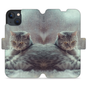 Phone case - casey Wallet Design - Christmas gift - Cat in the snow