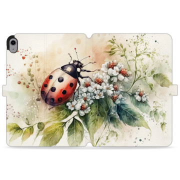 Tablet case - casey Wallet Design - Bloom & Buzz - Ladybug among the flowers