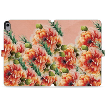 Tablet case - casey Wallet Design - Bloom & Buzz - Orange flower pattern
