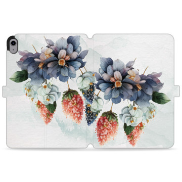 Tablet case - casey Wallet Design - Bloom & Buzz - Blue flowers