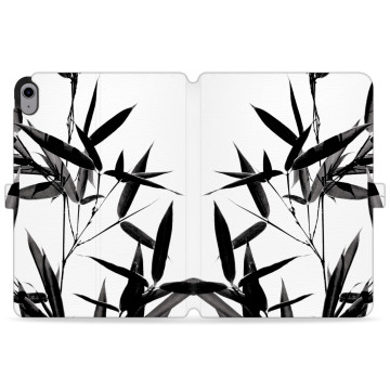 Tablet case - casey Wallet Design - Black and white - Bamboo leaves