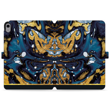 Tablet case - casey Wallet Design - Chic Design - Gold and Navy Blue