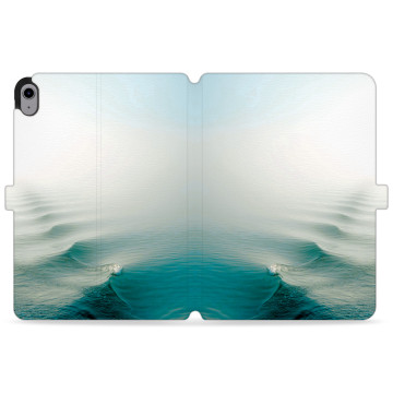 Tablet case - casey Wallet Design - Natural - Blue sea