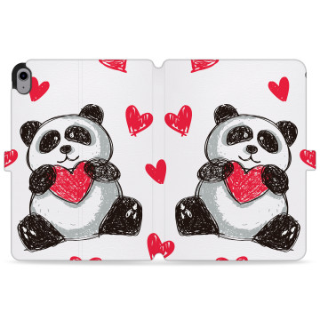 Tablet case - casey Wallet Design - Panda - Panda with heart