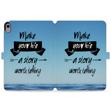 Tablet case - casey Wallet Design - The sentence - Make your life story