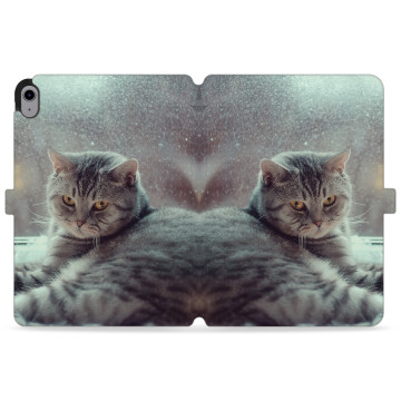 Tablet case - casey Wallet Design - Christmas gift - Cat in the snow