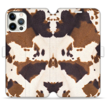 Phone case - casey Wallet Book Design - Animal Pattern - Brown Cow