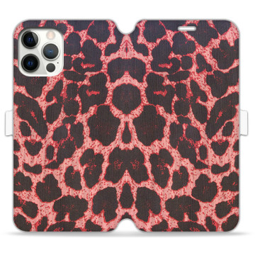 Phone case - casey Wallet Book Design - Animal Pattern - Pink leopard print