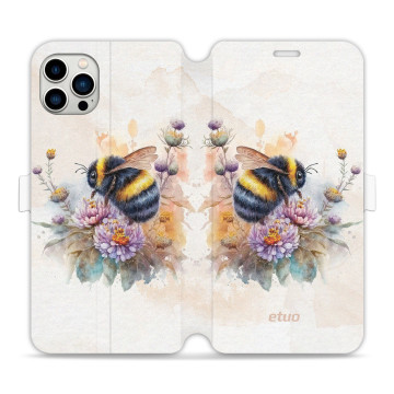 Phone case - casey Wallet Book Design - Bloom & Buzz - Bumblebee in flowers
