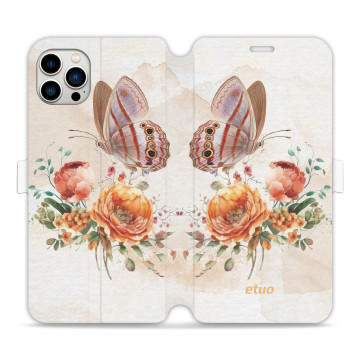 Phone case - casey Wallet Book Design - Bloom & Buzz - Butterfly among the flowers