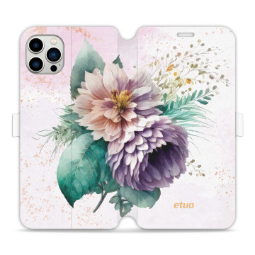 Phone case - casey Wallet Book Design - Bloom & Buzz - Purple summer flowers