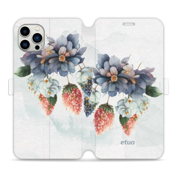 Phone case - casey Wallet Book Design - Bloom & Buzz - Blue flowers