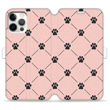 Phone case - casey Wallet Book Design - Case with cat - Cat feet
