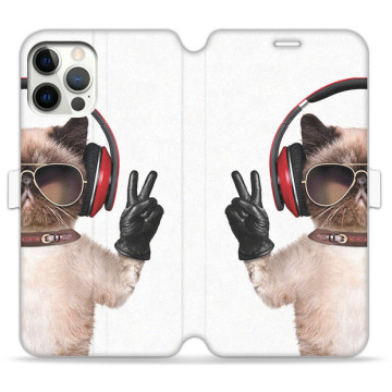 Phone case - casey Wallet Book Design - Case with cat - Cat Rock