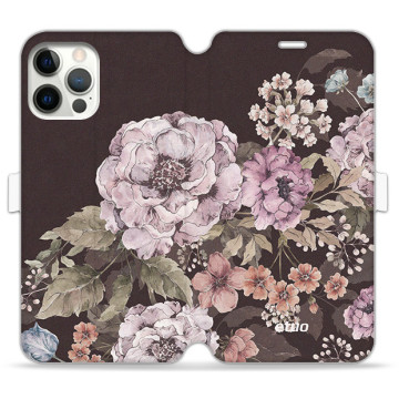 Phone case - casey Wallet Book Design - Flora - Kasiags Dark Floral Romantic