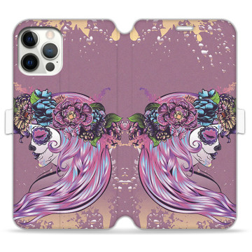 Phone case - casey Wallet Book Design - Floral Case - Folk flowers