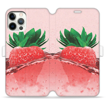 Phone case - casey Wallet Book Design - Fruits and Tropical - Strawberry