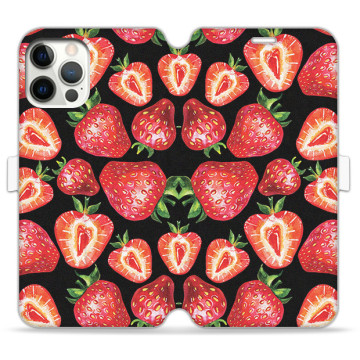 Phone case - casey Wallet Book Design - Fruits and Tropical - Strawberries