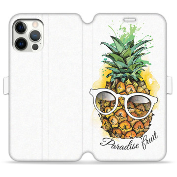 Phone case - casey Wallet Book Design - Fruits and Tropical - Pineapple glasses