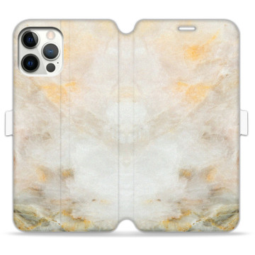 Phone case - casey Wallet Book Design - Chic Design - Yellow Marble