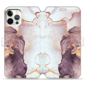 Phone case - casey Wallet Book Design - Gold Abstract - Blueberry glow with gold