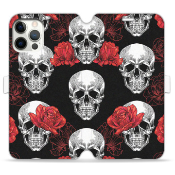 Phone case - casey Wallet Book Design - Horror - Skull and Roses