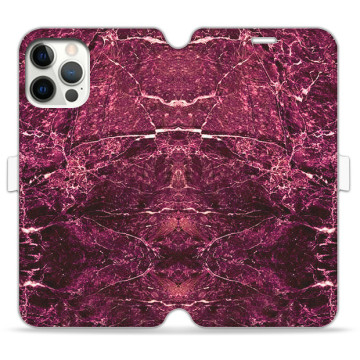 Phone case - casey Wallet Book Design - Insta Marble - Crimson marble