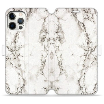 Phone case - casey Wallet Book Design - Marble Case - White Marble