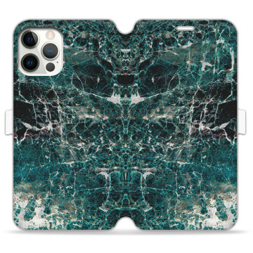 Phone case - casey Wallet Book Design - Marble Case - Green Marble