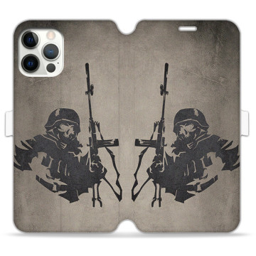 Phone case - casey Wallet Book Design - Military - Commando