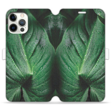 Phone case - casey Wallet Book Design - Natural - A drop of dew