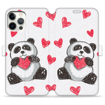 Phone case - casey Wallet Book Design - Panda - Panda with heart