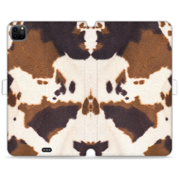 Tablet case - casey Wallet Book Design - Animal Pattern - Brown Cow