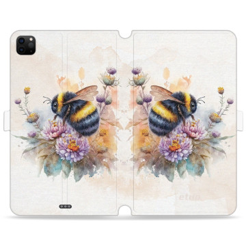 Tablet case - casey Wallet Book Design - Bloom & Buzz - Bumblebee in flowers