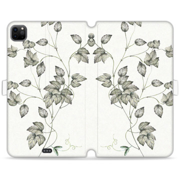 Tablet case - casey Wallet Book Design - Botanic - Delicate leaves