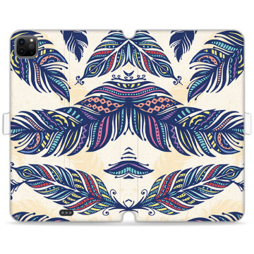 Tablet case - casey Wallet Book Design - Folk & Dreamcatcher - Feathers ethno