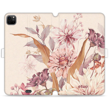 Tablet case - casey Wallet Book Design - Flora - Kasiags Beige Flora Aesthetic