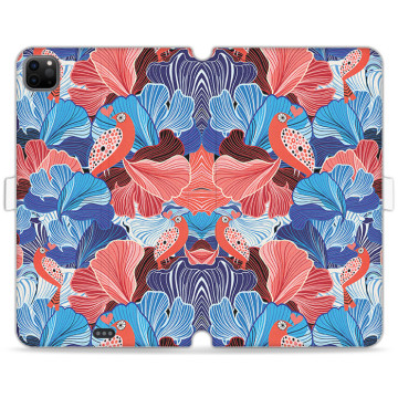Tablet case - casey Wallet Book Design - Floral Case - Flower leaves