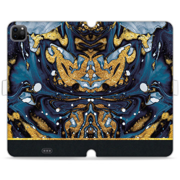 Tablet case - casey Wallet Book Design - Chic Design - Gold and Navy Blue