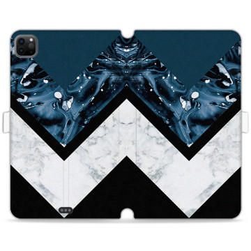 Tablet case - casey Wallet Book Design - Chic Design - Symmetrical Navy Blue