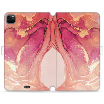 Tablet case - casey Wallet Book Design - Gold Abstract - Pastel marble