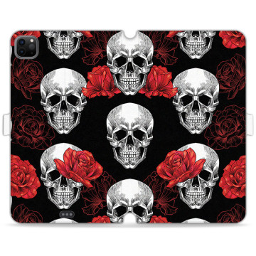 Tablet case - casey Wallet Book Design - Horror - Skull and Roses
