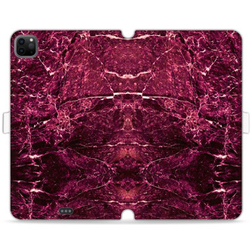 Tablet case - casey Wallet Book Design - Insta Marble - Crimson marble