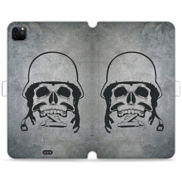 Tablet case - casey Wallet Book Design - Military - Army skull