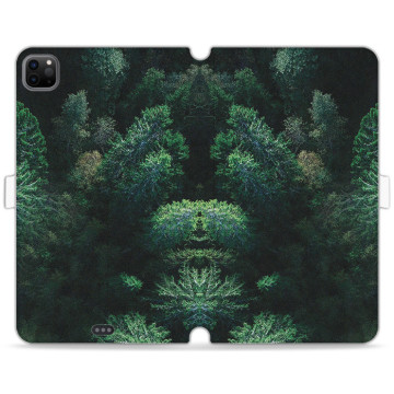 Tablet case - casey Wallet Book Design - Natural - Green Forest