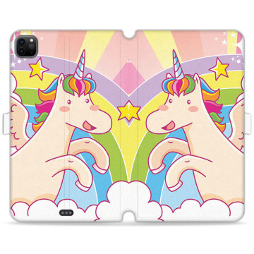 Tablet case - casey Wallet Book Design - Unicorn - Unicorn with rainbow