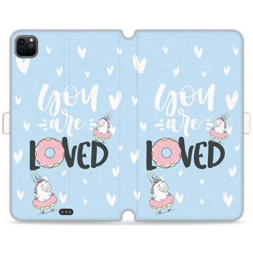 Tablet case - casey Wallet Book Design - Unicorn - Loved