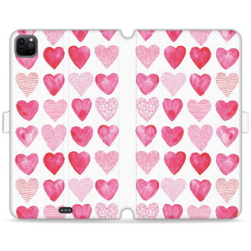 Tablet case - casey Wallet Book Design - Valentine's Day - Pink hearts